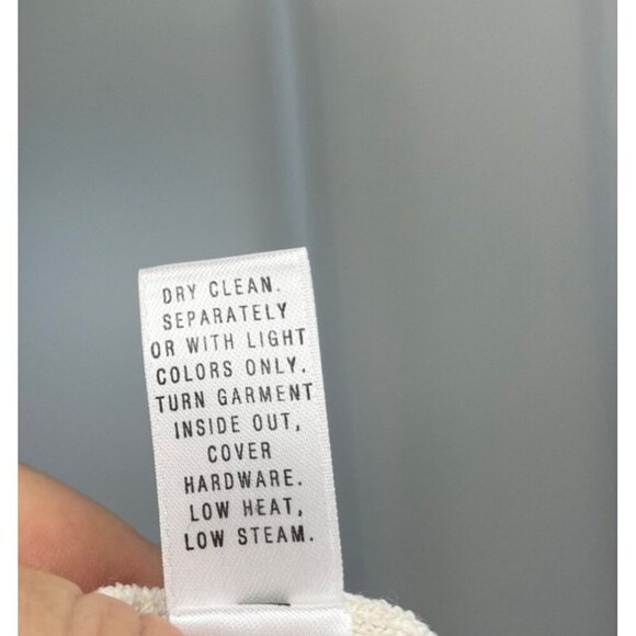 St. John Sport Full Zip Cardigan Wool Blend Ladies Size Small Cream Red Colors - Picture 7 of 9